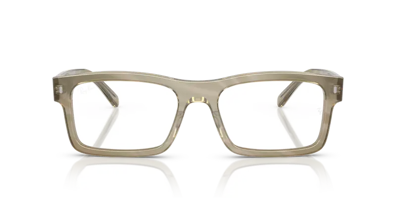 Ray - Ban Unisex RX5435 8381 Montature da vista Acetato Grigio Trasparente Squadrata Normale miniatura 2