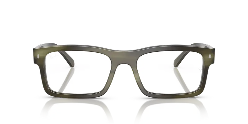 Ray - Ban Unisex RX5435 8405 Montature da vista Acetato Marrone Trasparente Squadrata Normale miniatura 2