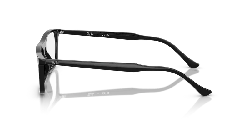 Ray - Ban Unisex RX5440 2000 Montature da vista Acetato Nero Trasparente Squadrata Normale miniatura 3
