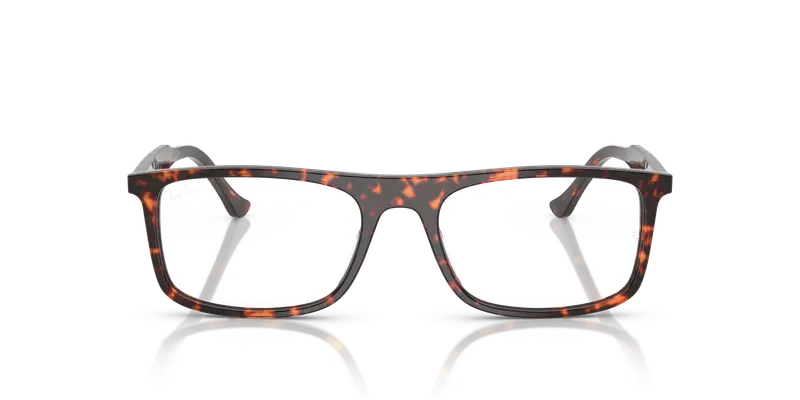 Ray - Ban Unisex RX5440 8423 Montature da vista Acetato Rosso Trasparente Squadrata Normale miniatura 2