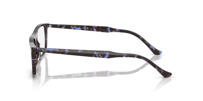 Ray - Ban Unisex RX5440 8424 Montature da vista Acetato Blu Trasparente Squadrata Normale miniatura 3