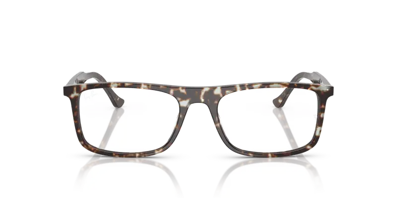 Ray - Ban Unisex RX5440 8425 Montature da vista Acetato Giallo Trasparente Squadrata Normale miniatura 2