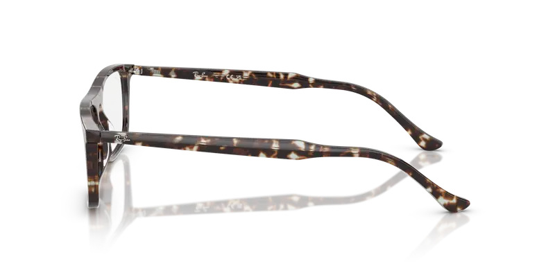 Ray - Ban Unisex RX5440 8425 Montature da vista Acetato Giallo Trasparente Squadrata Normale miniatura 3