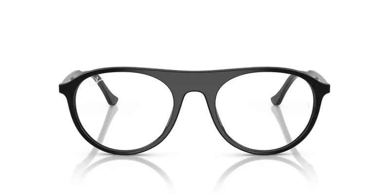 Ray - Ban Unisex RX5441 2000 Montature da vista Acetato Nero Trasparente Squadrata Normale miniatura 2