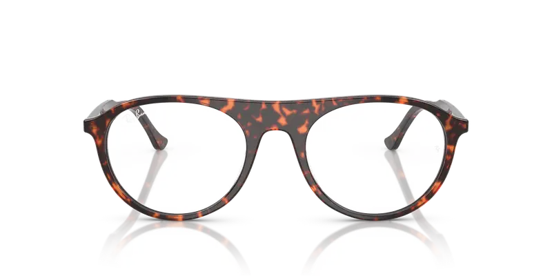 Ray - Ban Unisex RX5441 8423 Montature da vista Acetato Rosso Trasparente Squadrata Normale miniatura 2