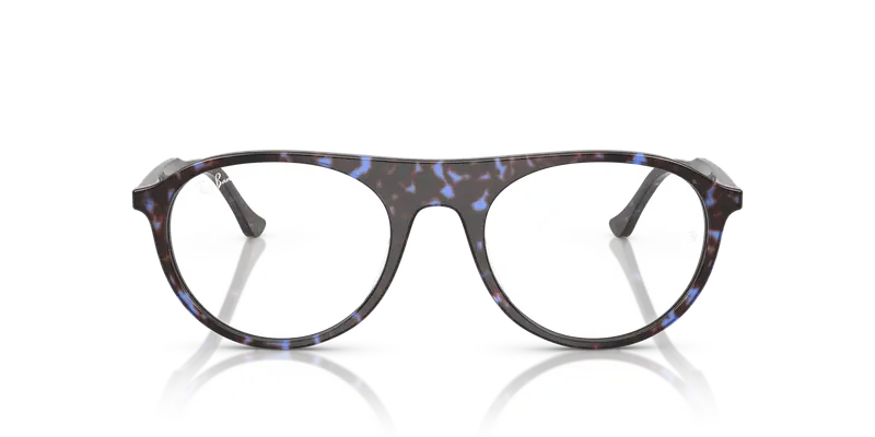 Ray - Ban Unisex RX5441 8424 Montature da vista Acetato Blu Trasparente Squadrata Normale miniatura 2