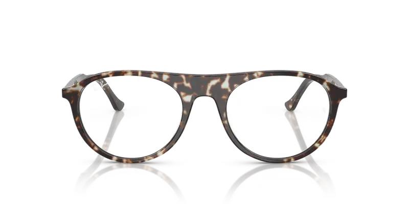 Ray - Ban Unisex RX5441 8425 Montature da vista Acetato Giallo Trasparente Squadrata Normale miniatura 2