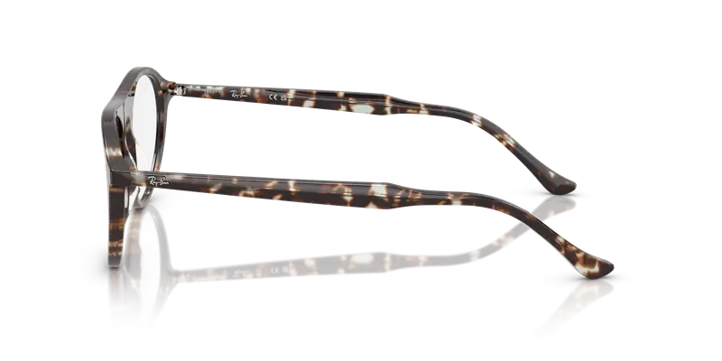 Ray - Ban Unisex RX5441 8425 Montature da vista Acetato Giallo Trasparente Squadrata Normale miniatura 3