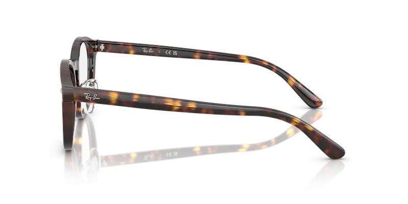 Ray - Ban Unisex RX5443D 2012 Montature da vista Acetato Tartaruga Trasparente Squadrata Normale miniatura 3