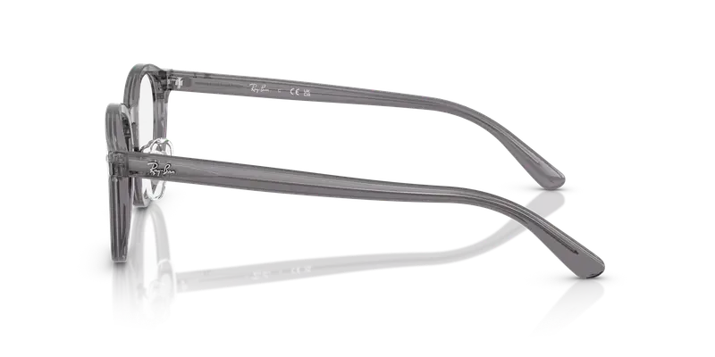 Ray - Ban Unisex RX5443D 8268 Montature da vista Acetato Grigio Trasparente Squadrata Normale miniatura 3