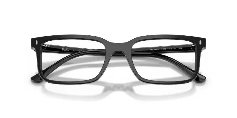 Unisex RX5445 2000 Montature da vista Acetato Nero Trasparente Squadrata Normale miniatura 2