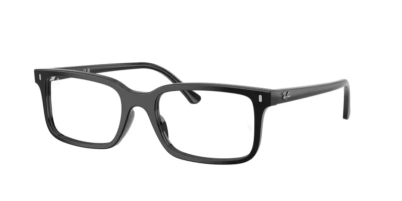 Unisex RX5445 2000 Montature da vista Acetato Nero Trasparente Squadrata Normale