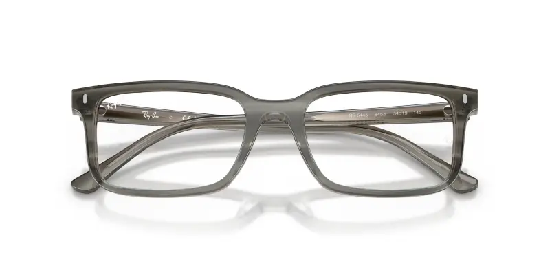 Unisex RX5445 8453 Montature da vista Acetato Grigio Trasparente Squadrata Normale miniatura 2