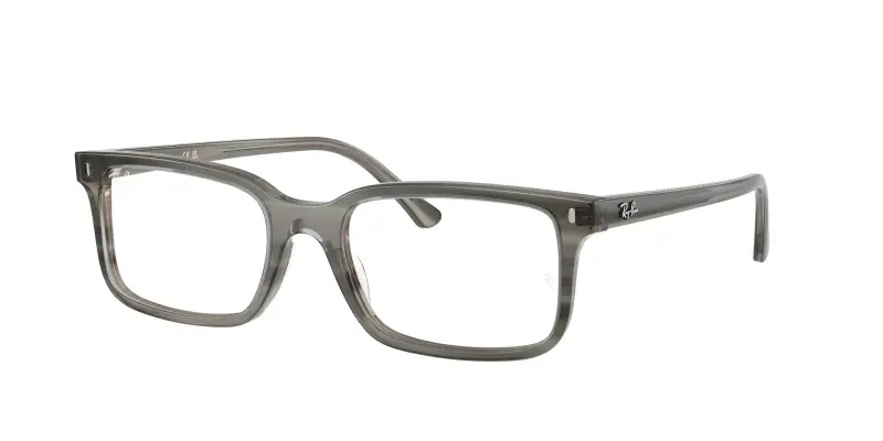 Unisex RX5445 8453 Montature da vista Acetato Grigio Trasparente Squadrata Normale