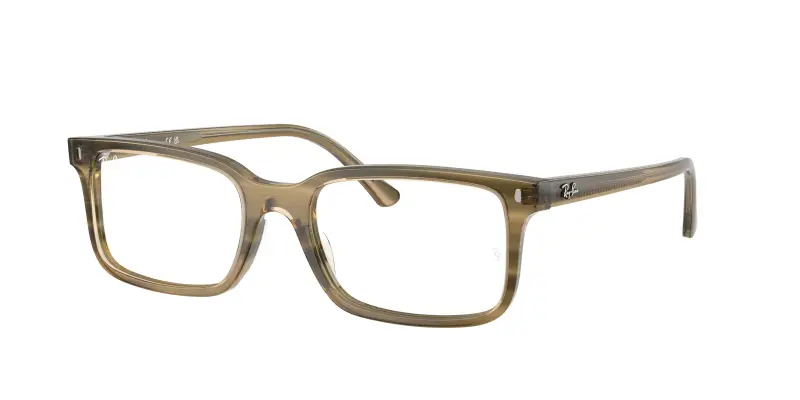 Unisex RX5445 8454 Montature da vista Acetato Verde Trasparente Squadrata Normale