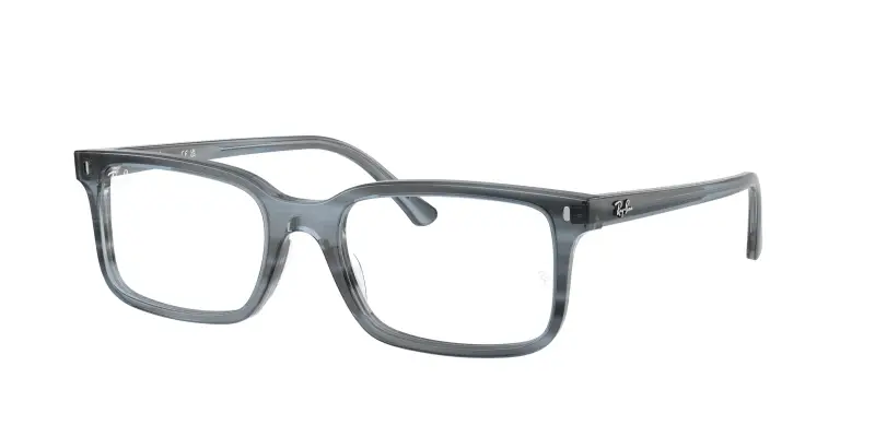 Unisex RX5445 8456 Montature da vista Acetato Blu Trasparente Squadrata Normale