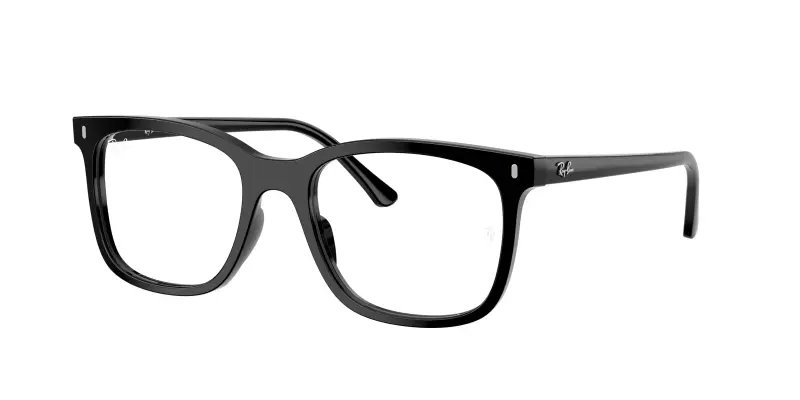 Unisex RX5446 2000 Montature da vista Acetato Nero Trasparente Squadrata Normale
