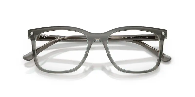 Unisex RX5446 8453 Montature da vista Acetato Grigio Trasparente Squadrata Normale miniatura 2