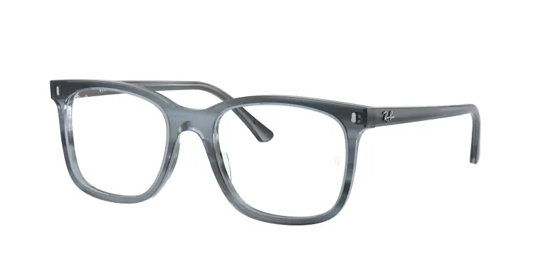 Unisex RX5446 8456 Montature da vista Acetato Blu Trasparente Squadrata Normale