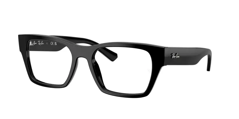 Unisex RX5448 2000 Montature da vista Acetato Nero Trasparente Geometrica Normale