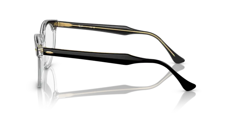 Ray - Ban Unisex RX5598 EAGLEEYE 2034 Montature da vista Acetato Nero Trasparente Squadrata Normale miniatura 3