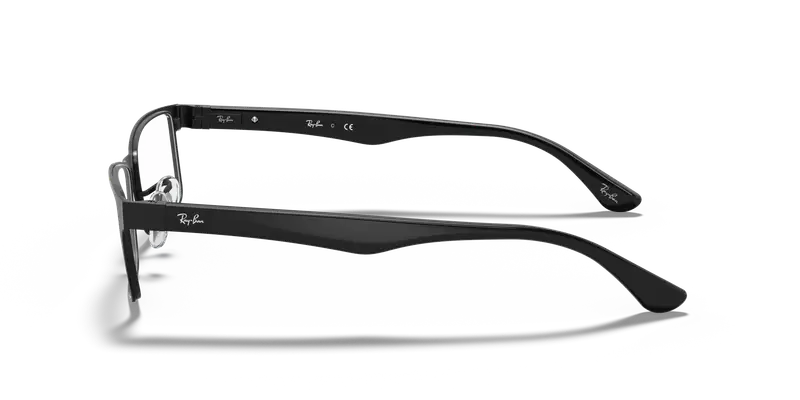 Ray - Ban Unisex RX6238 2509 Montature da vista Metallo Nero Trasparente Squadrata Normale miniatura 3