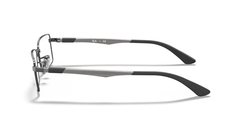 Ray - Ban Unisex RX6275 2502 Montature da vista Metallo Grigio Trasparente Squadrata Normale miniatura 3