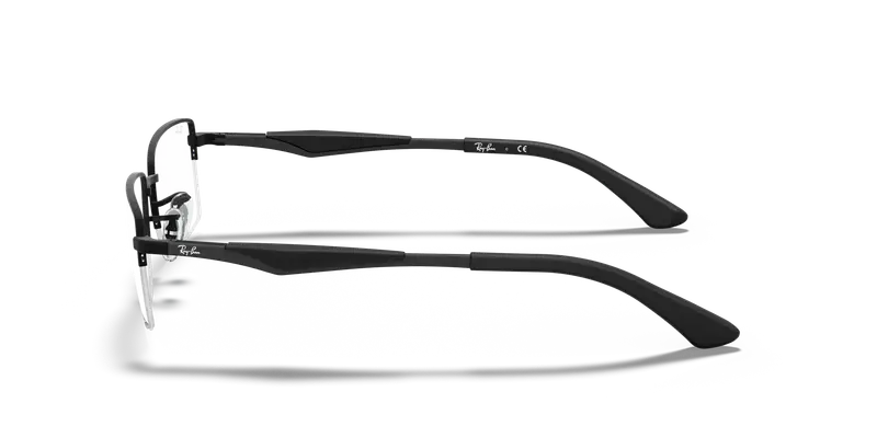 Ray - Ban Unisex RX6285 2503 Montature da vista Metallo Nero Trasparente Squadrata Normale miniatura 3