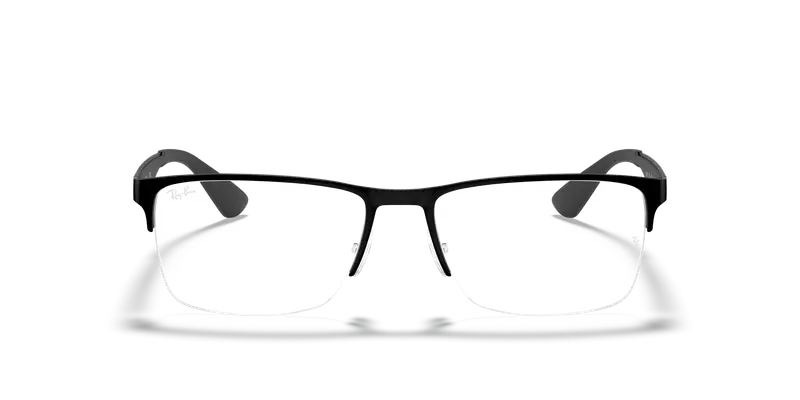 Ray - Ban Unisex RX6335 2503 Montature da vista Metallo Nero Trasparente Squadrata Normale miniatura 2