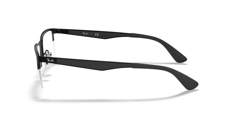 Ray - Ban Unisex RX6335 2503 Montature da vista Metallo Nero Trasparente Squadrata Normale miniatura 3