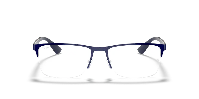 Ray - Ban Unisex RX6335 2947 Montature da vista Metallo Blu Trasparente Squadrata Normale miniatura 2