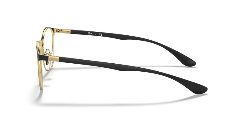 Ray - Ban Unisex RX6355 2994 Montature da vista Metallo Nero Trasparente Pantos Normale miniatura 3