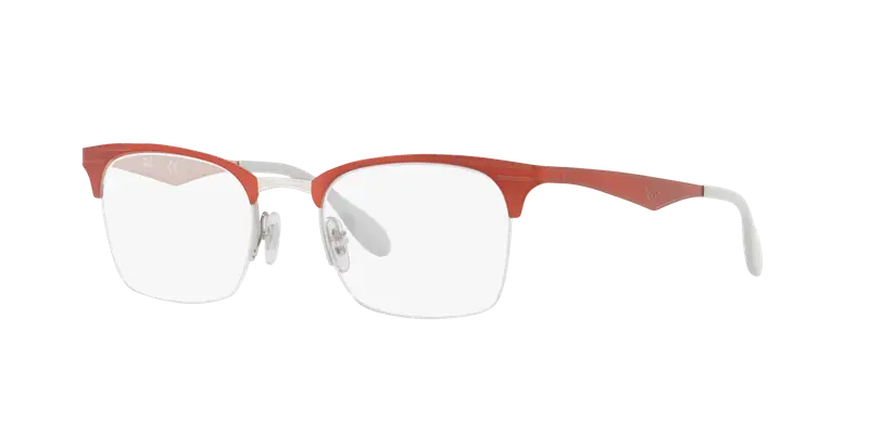 Ray - Ban Unisex RX6360 2921 Montature da vista Metallo Rosso  Squadrata