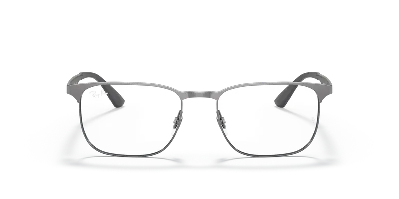 Ray - Ban Unisex RX6363 2553 Montature da vista Metallo Grigio Trasparente Squadrata Normale miniatura 2