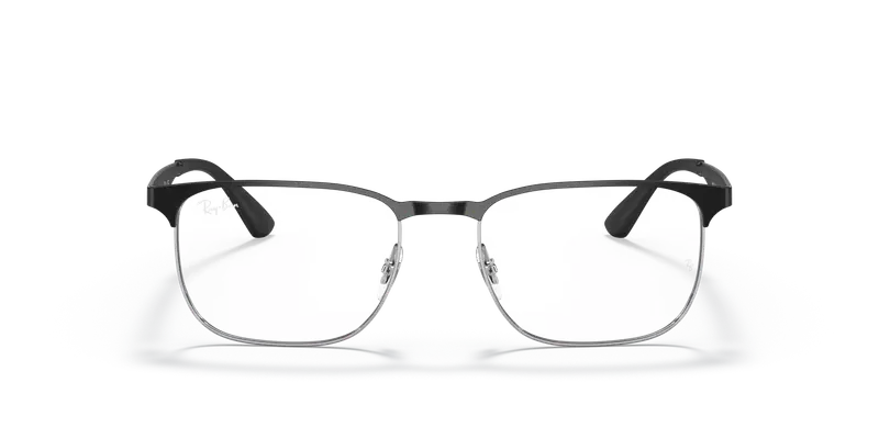 Ray - Ban Unisex RX6363 2861 Montature da vista Metallo Nero Trasparente Squadrata Normale miniatura 2