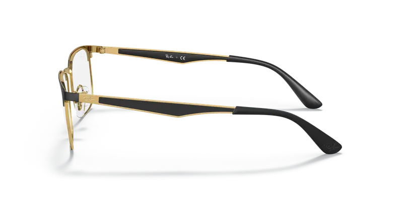 Ray - Ban Unisex RX6363 2890 Montature da vista Metallo Nero Trasparente Squadrata Normale miniatura 3