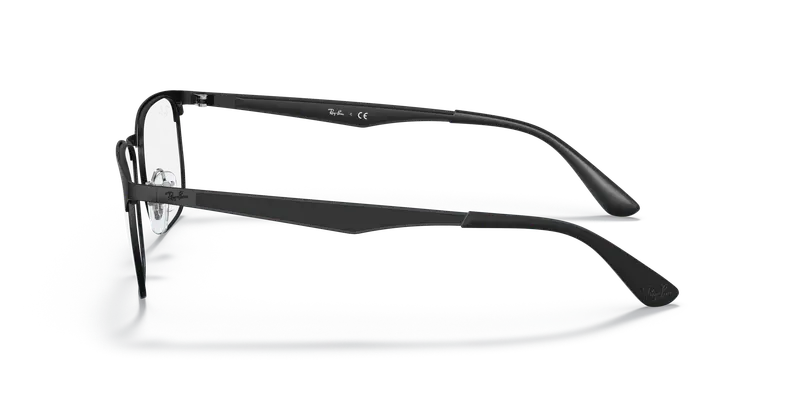 Ray - Ban Unisex RX6363 2904 Montature da vista Metallo Nero Trasparente Squadrata Normale miniatura 3