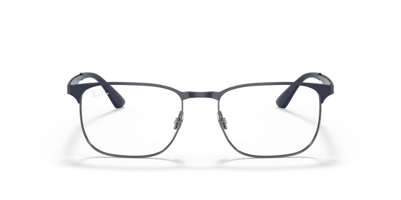 Ray - Ban Unisex RX6363 2947 Montature da vista Metallo Blu Trasparente Squadrata Normale miniatura 2