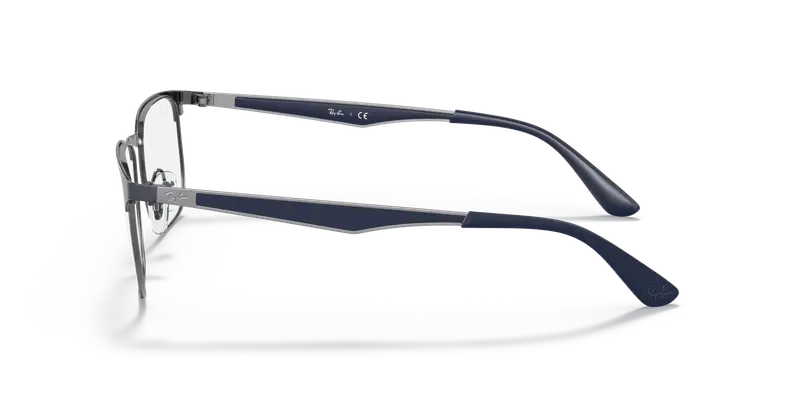 Ray - Ban Unisex RX6363 2947 Montature da vista Metallo Blu Trasparente Squadrata Normale miniatura 3