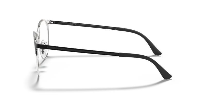 Ray - Ban Unisex RX6375 2861 Montature da vista Metallo Nero Trasparente Pantos Normale miniatura 3