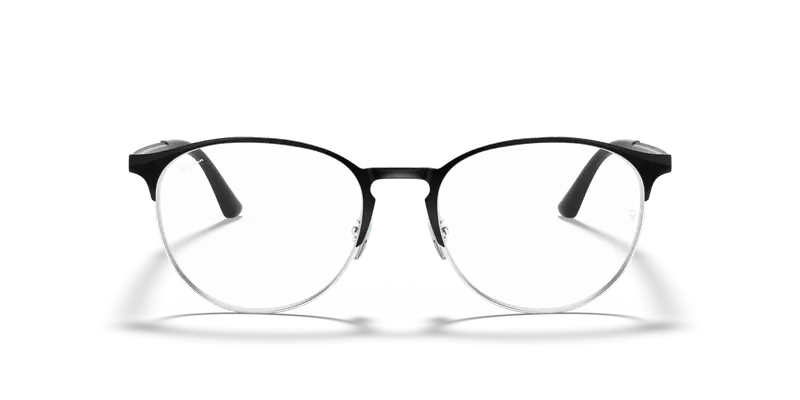 Ray - Ban Unisex RX6375 2861 Montature da vista Metallo Nero Trasparente Pantos Normale miniatura 2