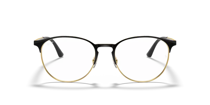 Ray - Ban Unisex RX6375 2890 Montature da vista Metallo Nero Trasparente Pantos Normale miniatura 2