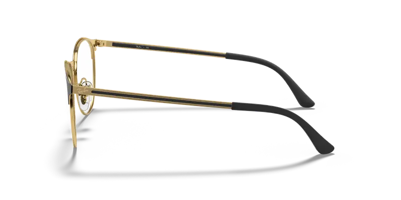 Ray - Ban Unisex RX6375 2890 Montature da vista Metallo Nero Trasparente Pantos Normale miniatura 3