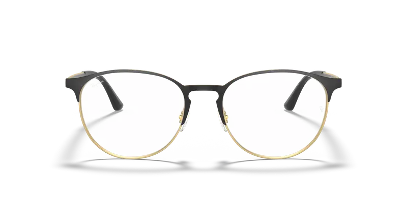 Ray - Ban Unisex RX6375 3051 Montature da vista Metallo Nero Trasparente Pantos Normale miniatura 2