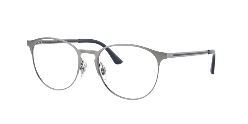 Ray - Ban Unisex RX6375 3135 Montature da vista Metallo Grigio Trasparente Pantos Normale