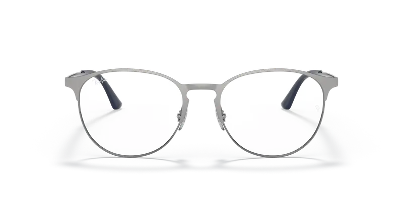 Ray - Ban Unisex RX6375 3135 Montature da vista Metallo Grigio Trasparente Pantos Normale miniatura 2