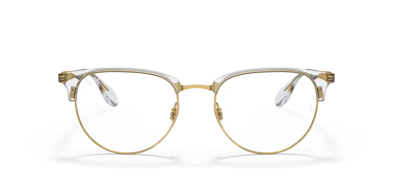 Ray - Ban Unisex RX6396 5762 Montature da vista Metallo Oro Trasparente Pantos Normale miniatura 2