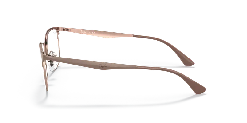 Ray - Ban Unisex RX6421 2973 Montature da vista Metallo Marrone Trasparente Squadrata Normale miniatura 3