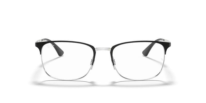 Ray - Ban Unisex RX6421 2997 Montature da vista Metallo Nero Trasparente Squadrata Normale miniatura 2