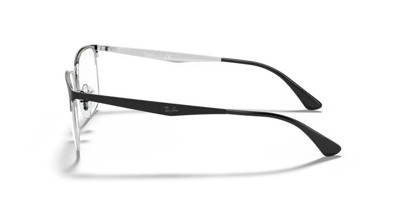 Ray - Ban Unisex RX6421 2997 Montature da vista Metallo Nero Trasparente Squadrata Normale miniatura 3